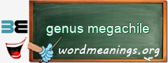 WordMeaning blackboard for genus megachile